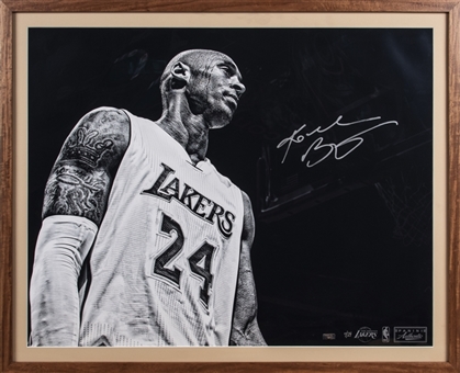 Kobe Bryant Signed 24 x 30 Framed Metallic Photo LE 7/24 (Panini)
